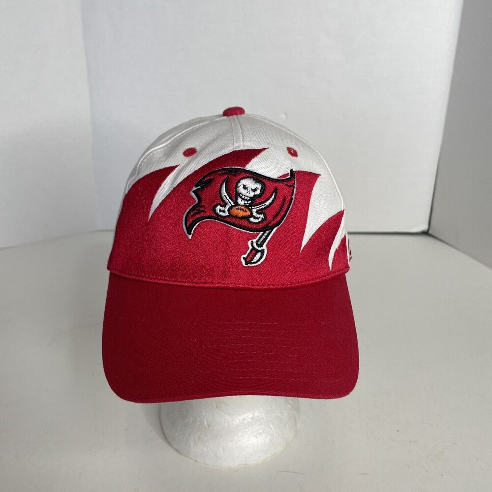 New Vintage Tampa Bay Buccaneers Shark Tooth Hat, Adjustable, Red/White, Adidas